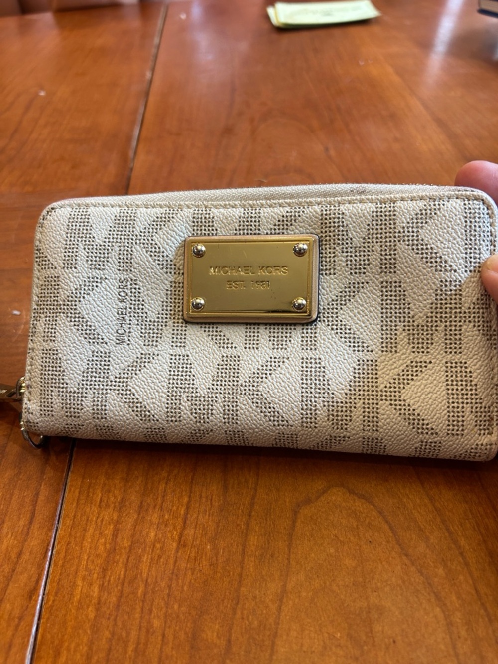 Michael Kors Cream Logo Wallet